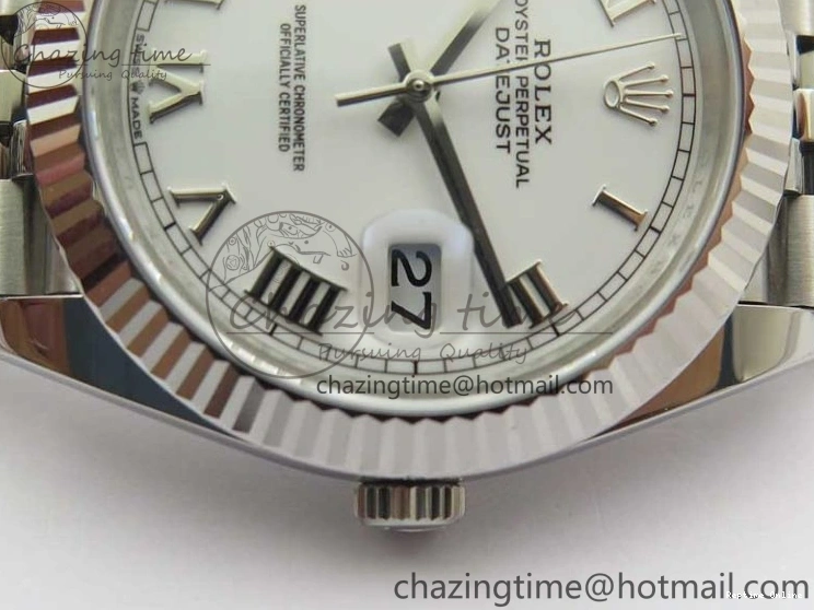 0506 New DateJust 41 126334 ARF 1:1 Best Edition 904L Steel White Roman Dial on Jubilee Bracelet A Bold 2551